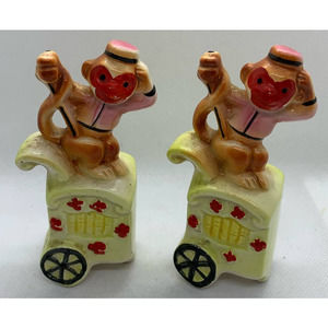 VTG Japan Monkey Organ Grinder Salt & Pepper Shakers
